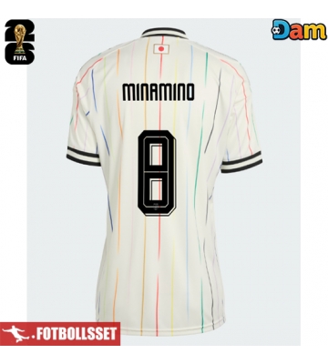 Japan Takumi Minamino #8 Bortatröja Dam VM 2026 Kortärmad